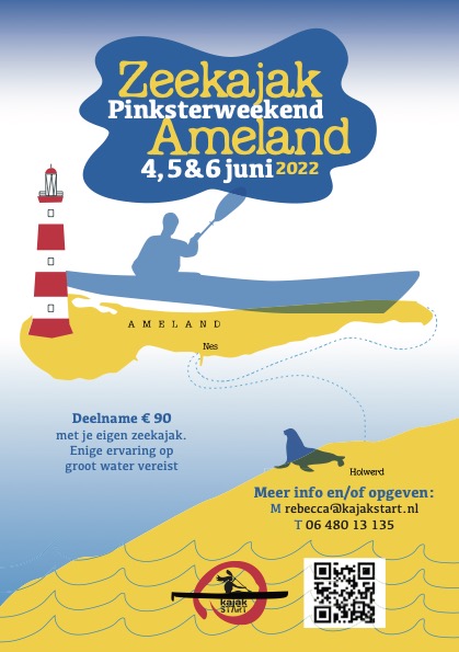 zeekajak weekend Ameland Zeekajak weekend Ameland 4,5,6 juni 2022